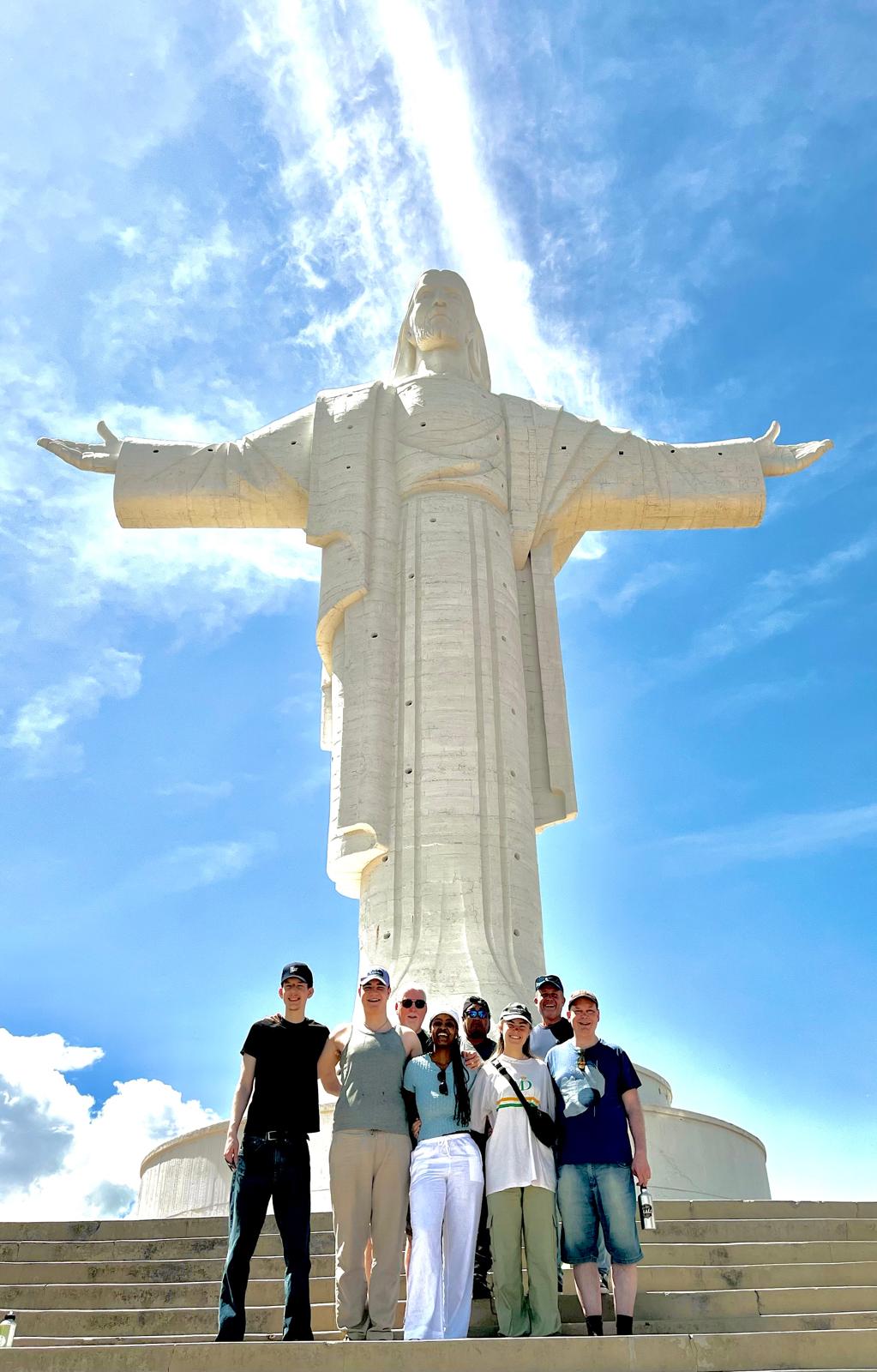 The Larsons and team at Cristo de la Concordia, Cochabamba